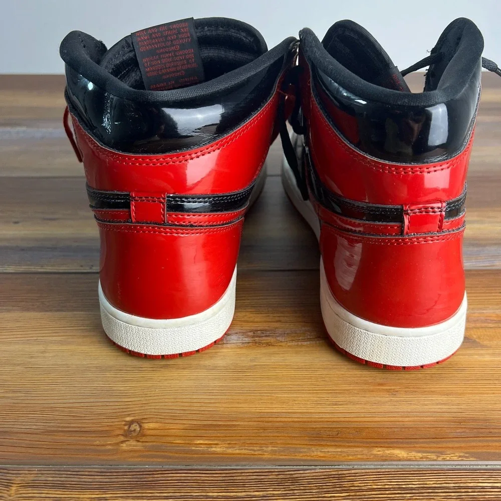 Air Jordan 1 High OG Patent Bred Men's Size 9.5 555088-063 Used No Box